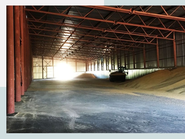 Строительство зернохранилищ в Щекине