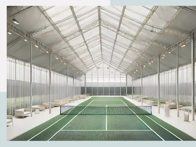 Строительство теннисных кортов в Щекине