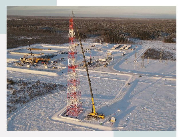 Мачты связи в Щекине