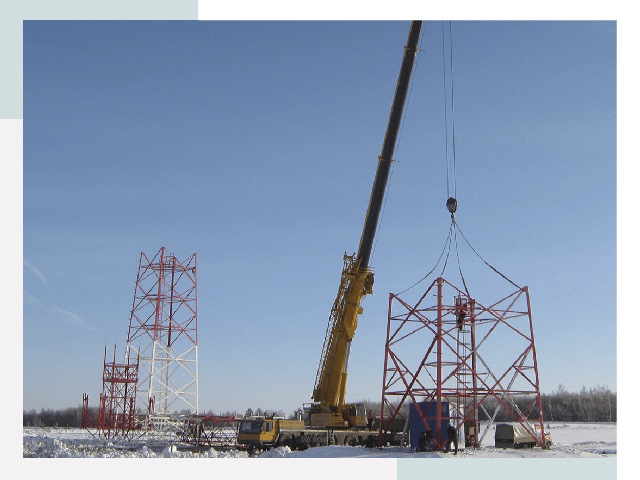 Монтаж вышек связи в Щекине