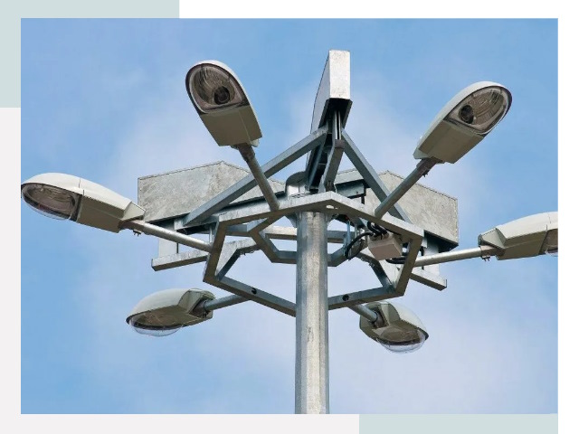 Монтаж осветительных мачт в Щекине