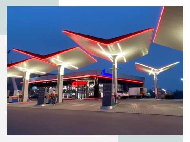 Навесы для АЗС в Щекине