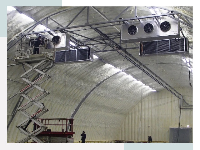 Оснащение ангаров в Щекине