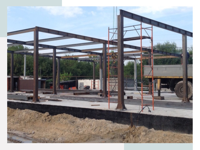 Фундамент для ангаров в Щекине