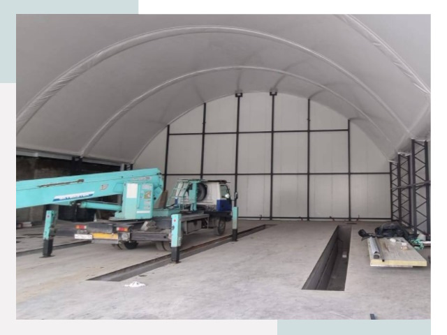 Внутреннее оснащение ангаров в Щекине