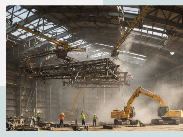 Демонтаж ангаров в Щекине от 618 руб. за м²