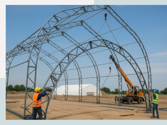 Монтаж ангаров в Щекине от 618 руб. - Надежно и быстро