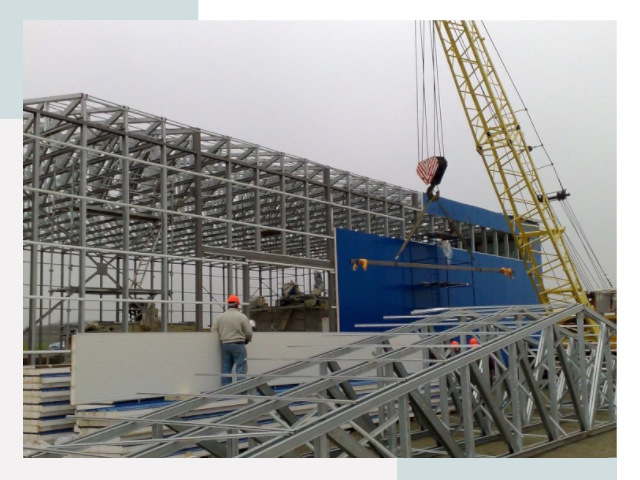 Монтаж ангаров в Щекине